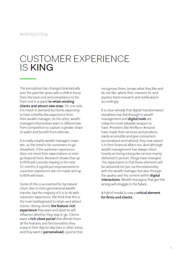 Objectway Survey Report Front Page highlighting the need for firms and clients to adopt an hybrid model to personalised Customer Experience