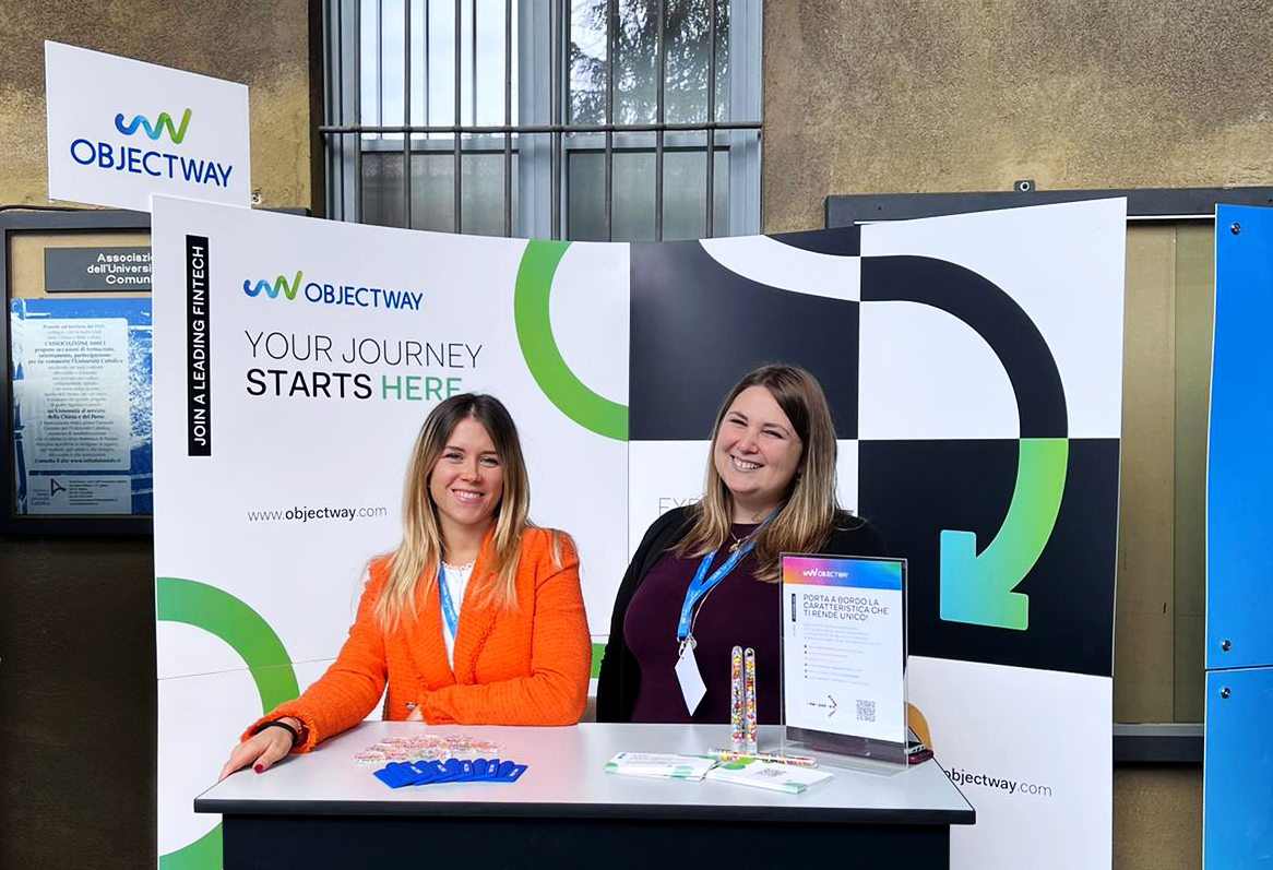 Objectway HR Specialists meet students and graduates at Università Cattolica in Milan to present our collaborative workplace and our future career opportunities.